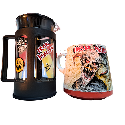 Cafetera francesa + tazón IRON MAIDEN