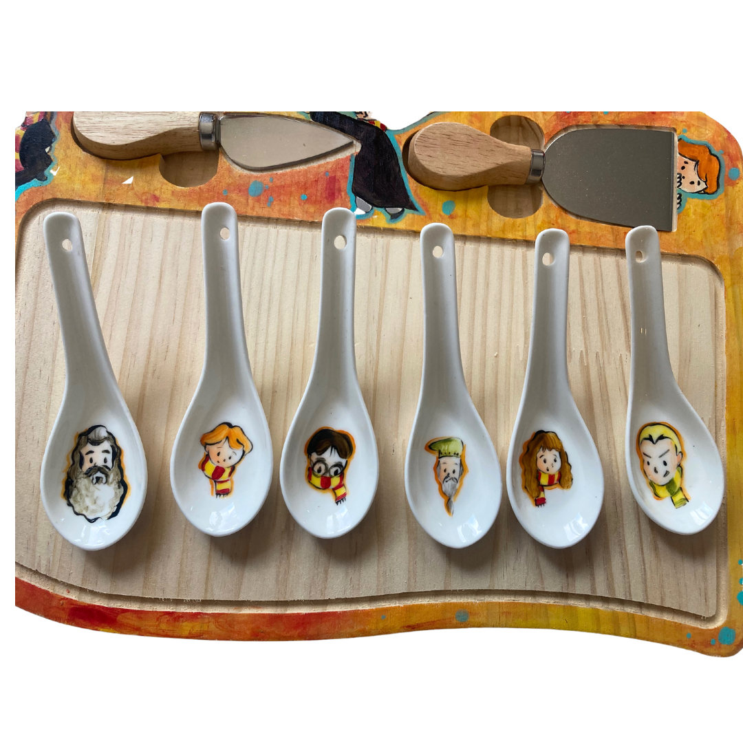 Tabla picoteo + 6 cucharas coctel HP