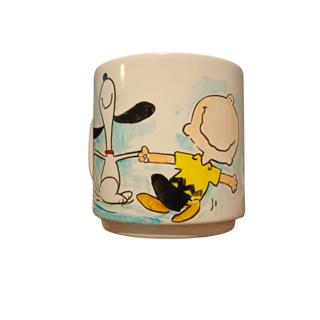 Taza cerámica snoopy y charlie
