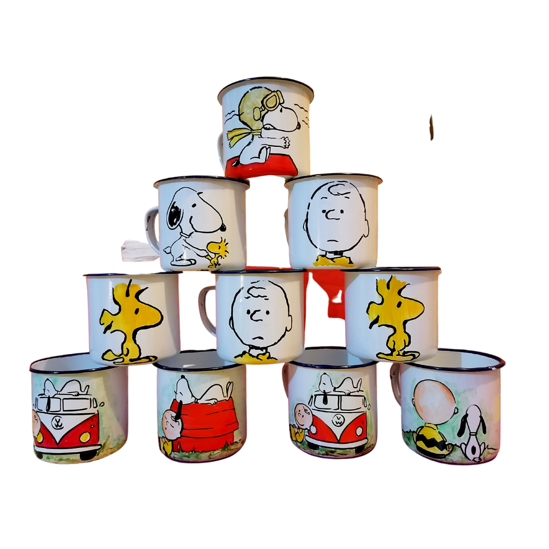 set 6 Jarro enlozado 500 cc Charlie brown