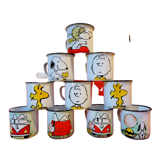 set 6 Jarro enlozado 500 cc Charlie brown