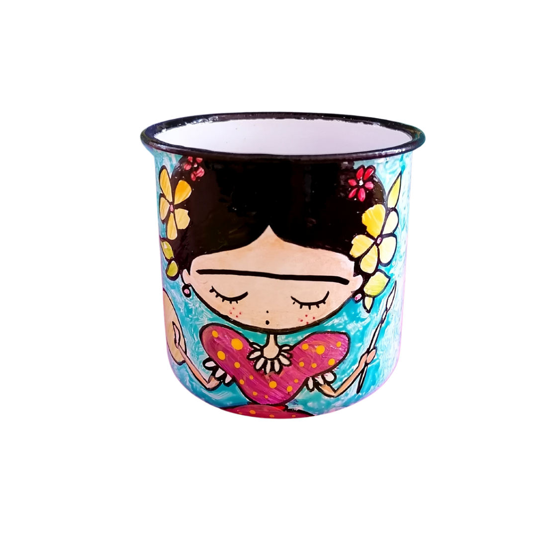 Jarro enlozado 330cc Frida Khalo