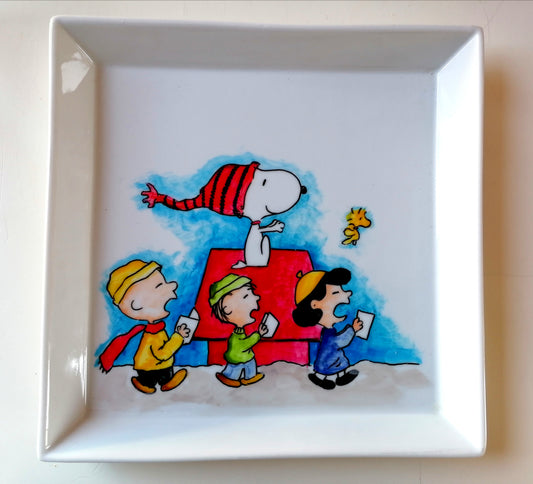 Plato navidad Charlie brown