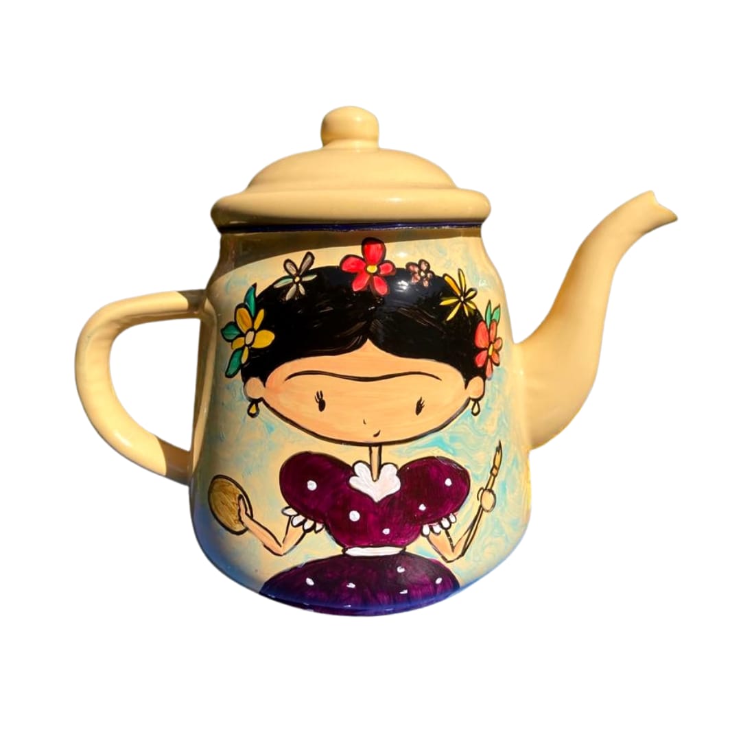 Tetera enlozada Frida Khalo