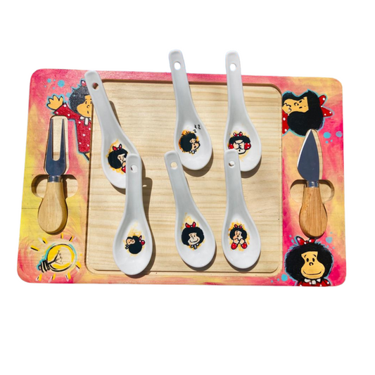 Tabla más 6 cucharas Mafalda