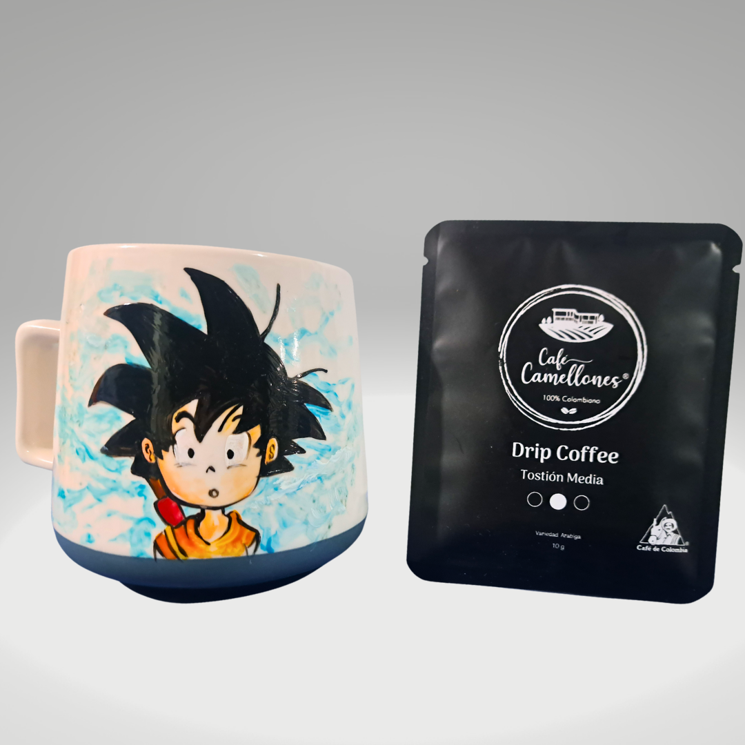 Tazón + café drip Goku