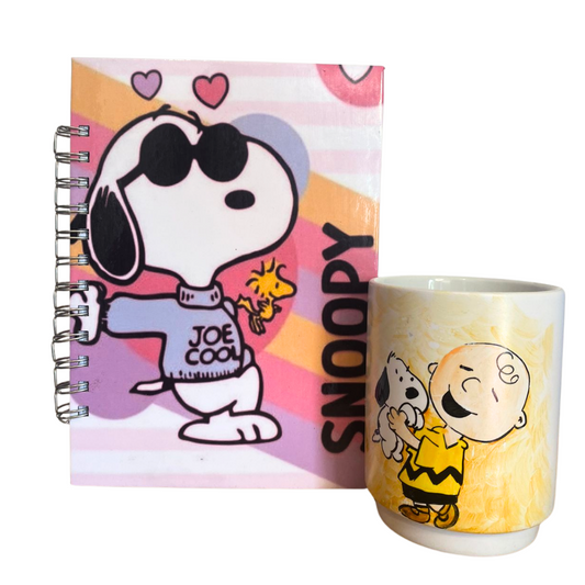 Agenda 2025 + tazón pintado a mano Snoopy