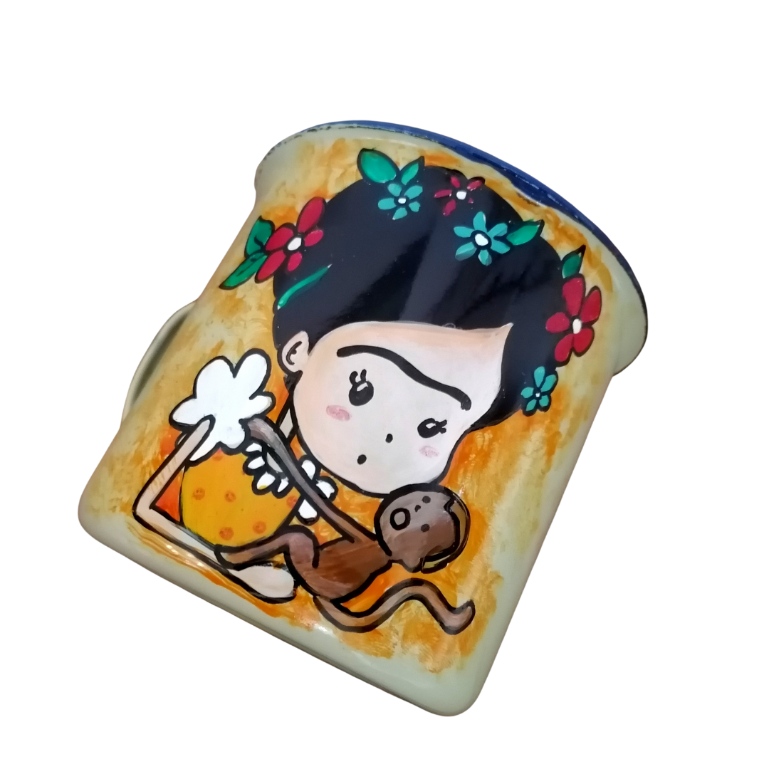 Jarro enlozado 330 cc Frida Khalo
