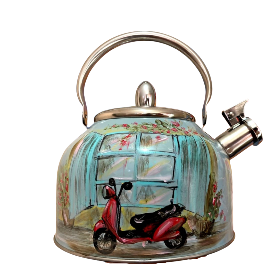 Tetera 2.5 lts acero inoxidable vespa