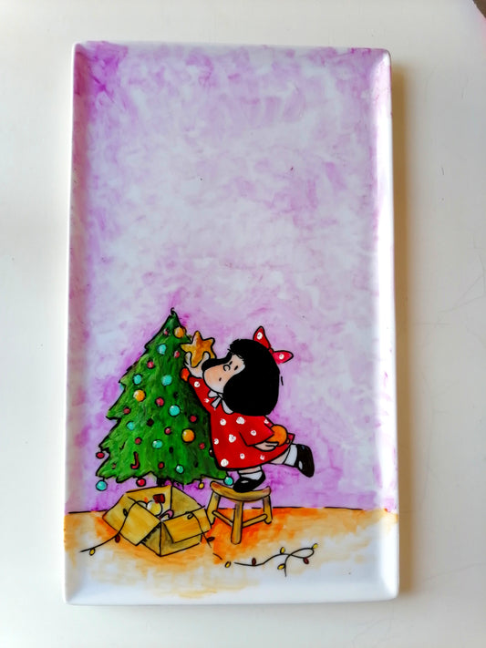 Plato Navidad mafalda